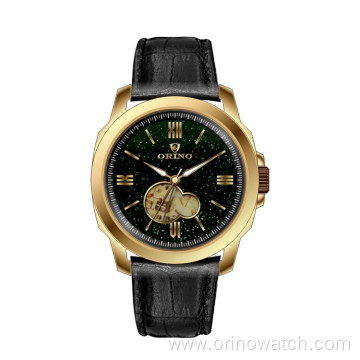 Fashion Mechanical Watch For Men's With Stone Dial